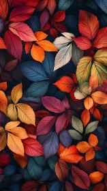 Autumn foliage tapestry with saturated multicolor leaf layers.