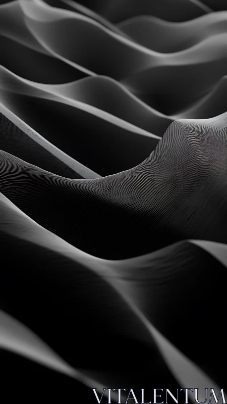 Monochrome undulating surface with layered curved forms.