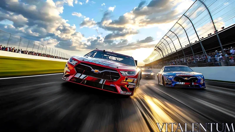 Sunset-slashed speedway lets muscle cars duel with light