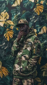 Camouflage daydream slips into jungle-leaf runway cool