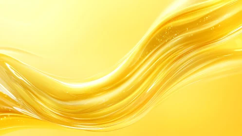 Abstract golden wave background with fluid, glossy style.