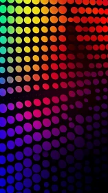Gradient circular dot pattern on dark multicolor background.