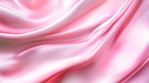 Pink satin folds rendered with high specular highlights and soft AO
