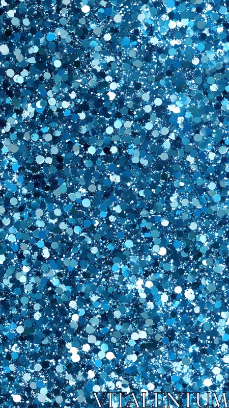Dense blue glitter bokeh field with high-frequency circular noise