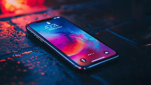 Liquid Neon Dreams: Mobile Portal Glowing.