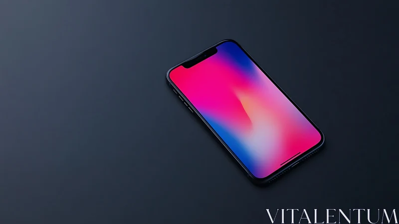 Modern Smartphone with Gradient Display Interface.