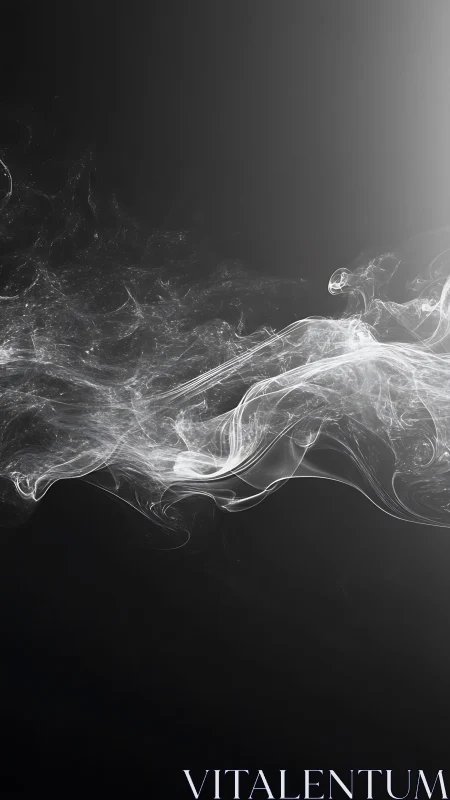 Ghostlight ribbons curling across a charcoal void.