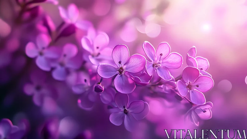 Phlox Flowers in Soft-Focus Macro Photography with Bokeh.