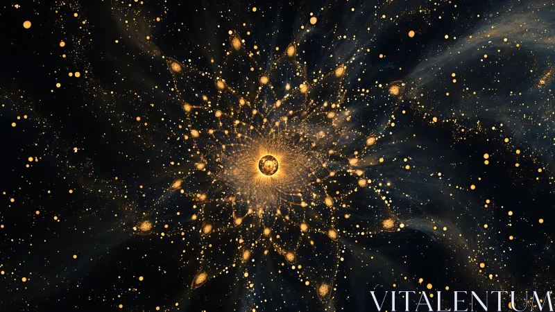 Starforge mandala explodes into spiraling cosmic fireflies