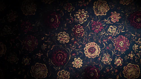 Nocturne Tapestry: Where Gold Blooms Waltz Through Twilight.