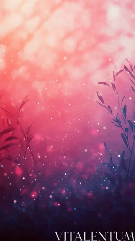 Twilight petal haze over sparkling dream meadowscape.