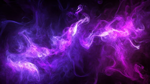 Violet nebula wisps swirling through electric darkness.