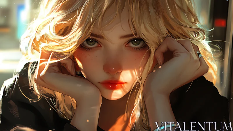 Soft sunlight traces a thoughtful girl&rsquo;s quietly intense gaze