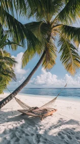 Palm-Draped Paradise: Hammock Awaits on Pristine Beach.