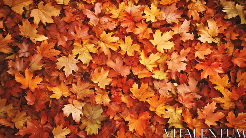 Crisp maple confetti carpets the ground in fiery whispers