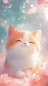 Luminescent Felid Portrait with Atmospheric Particle Effects.