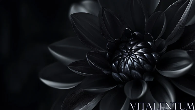Black lotus flower rendered in dramatic dark lighting.