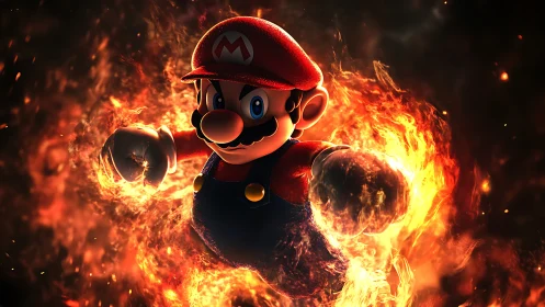 Mario's Fiery Adventure Blazes Through the Darkness
