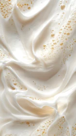 Macro fluid dynamics of aerated cream surface microstructures.