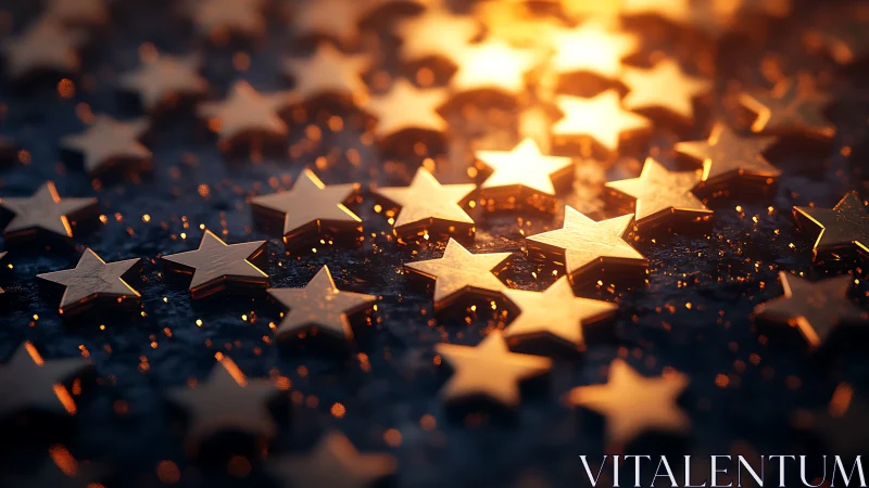 Gold-plated wishes gather in a warm tide of tiny stars