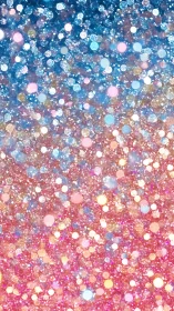 Bokeh glitter gradient with multicolor light orbs overlay