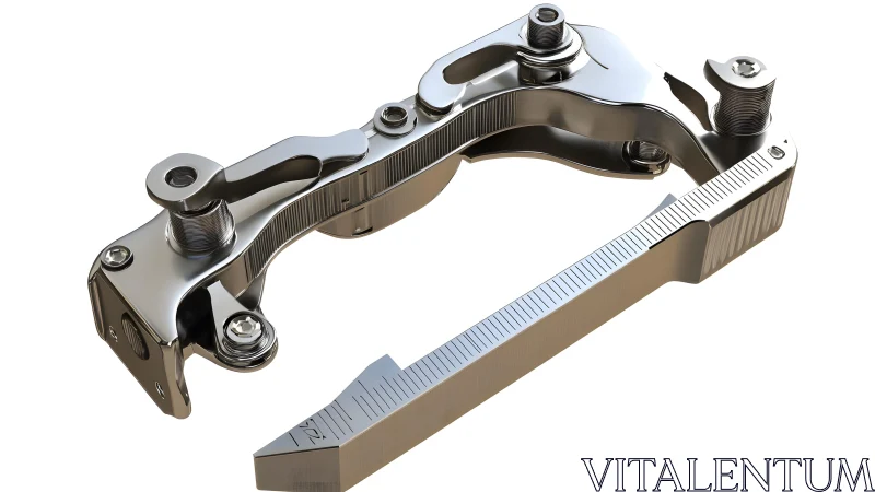 Precision Machined Metal Clamp in Modern Industrial Style.