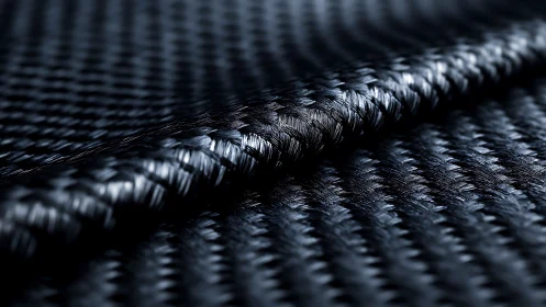 Carbon fiber waves curl into a sleek midnight landscape