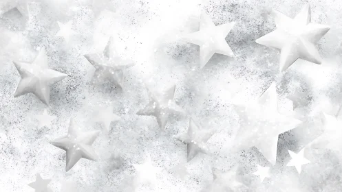 White 3D stars scattered across soft textured background.