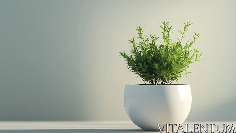 Sunlit rosemary leans quietly into soft minimalist morning