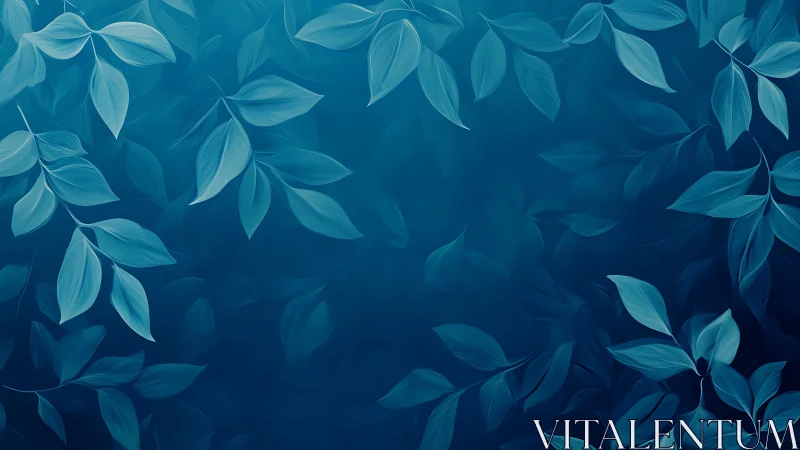 Whispering teal leaves drifting across a twilight hush.