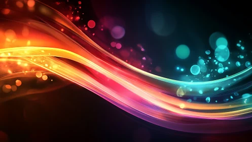 Chromatic photon streamlines with dynamic bokeh field dynamics.