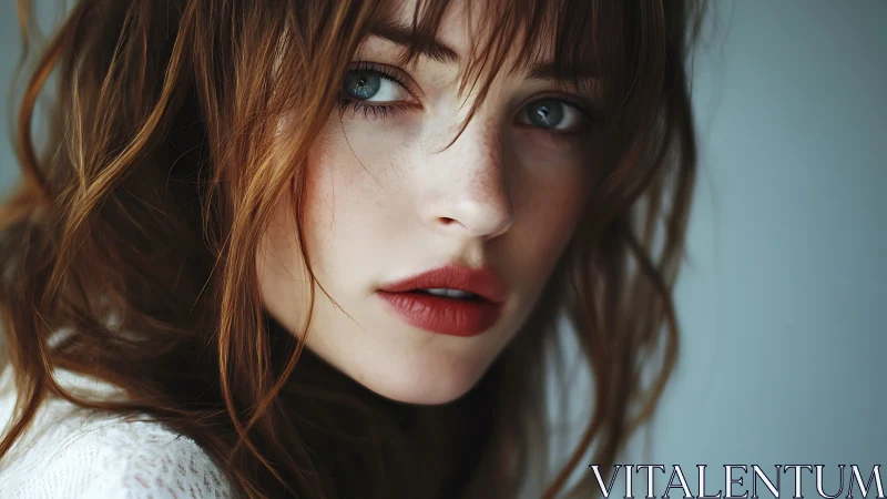 Photorealistic close-up portrait with soft directional lighting.