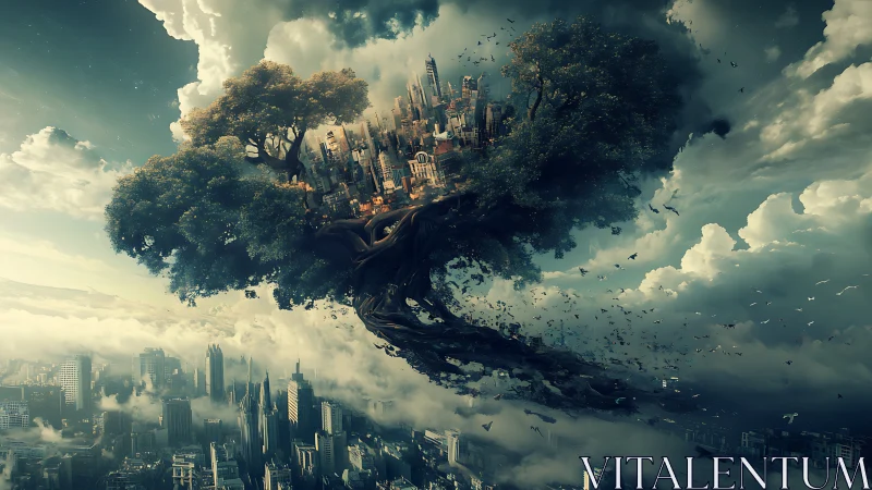 Skyroot metropolis grows from colossal floating tree crown