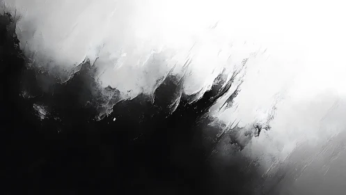 Monochrome surge of light over encroaching shadow field.