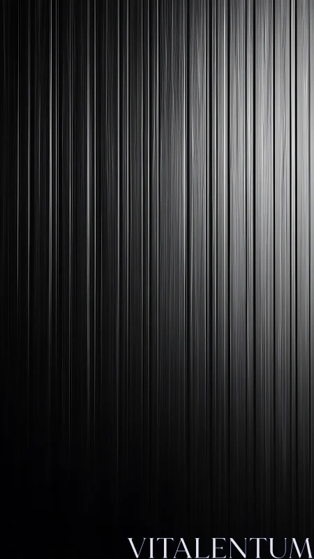 Vertical metallic striations form uniform monochrome field