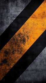 Industrial hazard stripe dreams in rust and charcoal armor.