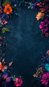 Velvet Night Blooms: Chromatic Petals Frame Mystery.