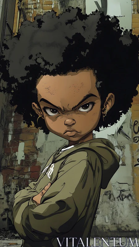 Streetwise kid with fierce attitude and secret softness.