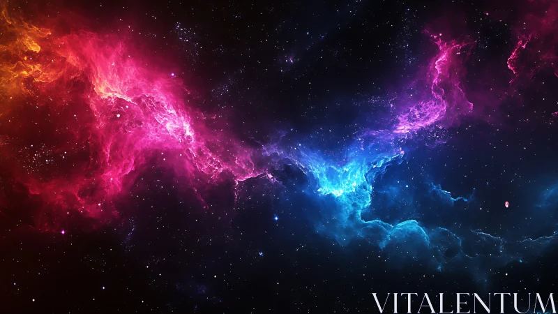 Bipolar nebula glows with opposing red and blue ionized gas