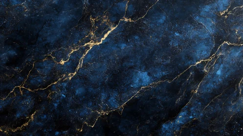 Dark blue stone surface with irregular golden veining pattern.