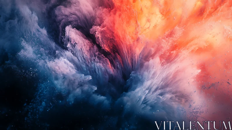 Chromatic turbulence in volumetric nebular fluid dynamics.