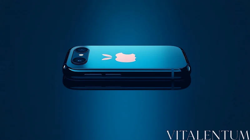 Dual-lens optical system on turquoise gradient smartphone device.