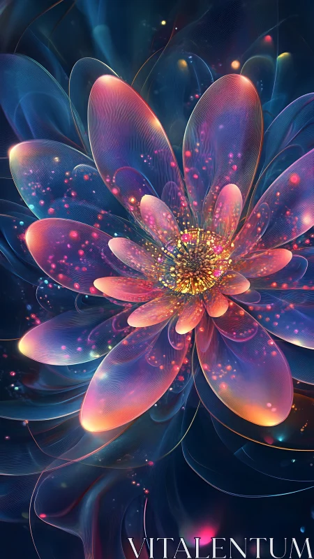 Luminous fractal blossom unfolding in deep cosmic dusk.