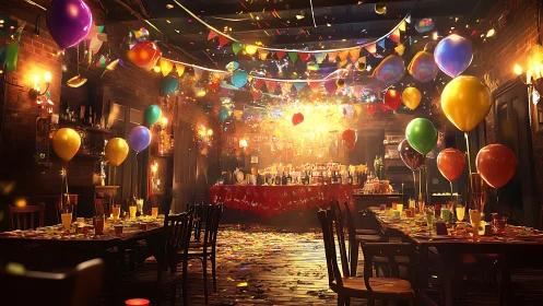 Luminous Ballroom Celebration with Warm Golden Glow.