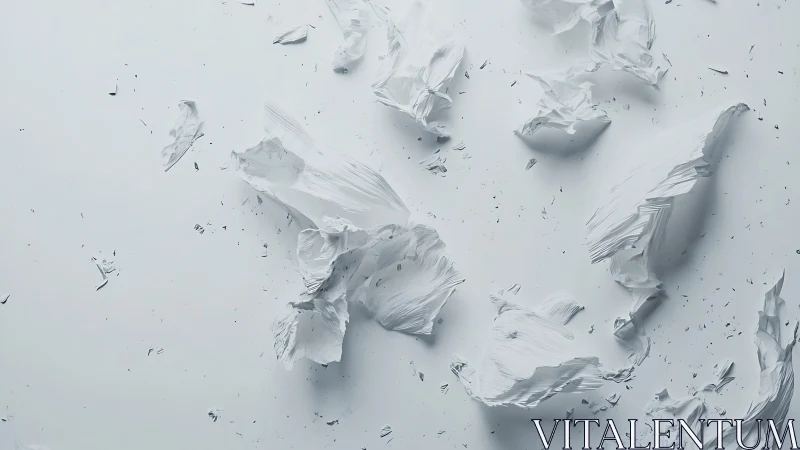 Shattered Paper Whispers Drift Across an Arctic Quiet.