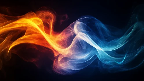 Dancing Light Waves Where Fire Meets Ice and Wonder