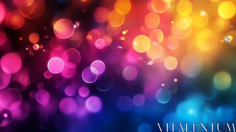 Colorful bokeh lights glowing in a dreamy rainbow haze.