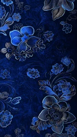 Indigo Botanicals: Blue Blossoms Etched in Twilight.