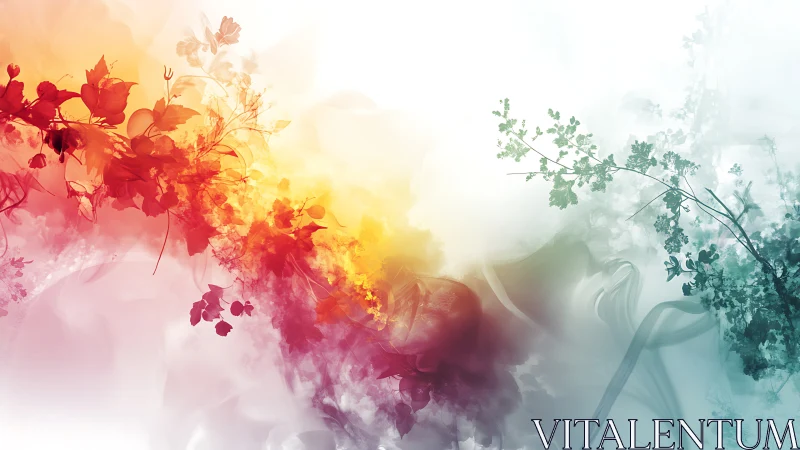 Floral currents dissolving into luminous abstract mist.