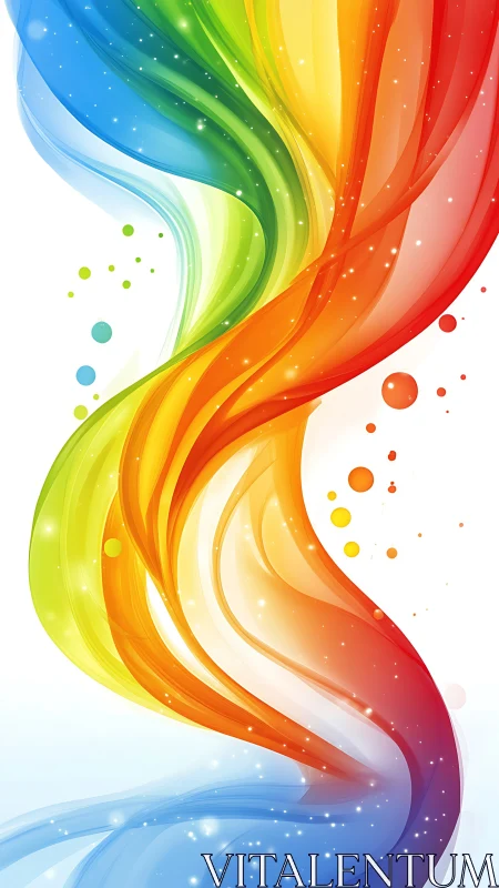 Prismatic ribbons whirl in a luminous rainbow dance. Period.